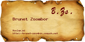 Brunet Zsombor névjegykártya